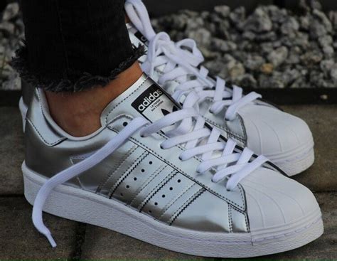 adidas superstar silver metallic